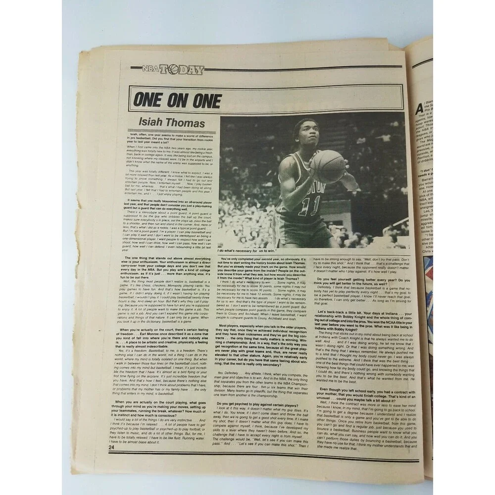 RARE 1983 NBA Today Newspaper Magazine Basketball Kelly Tripucka VTG 80s Vintage